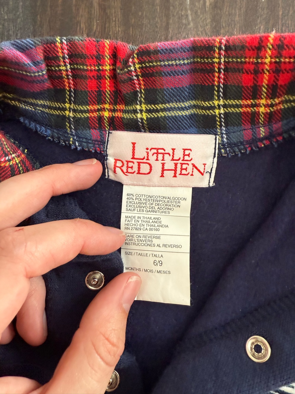 Vintage- 90s Little Red Hen Plaid Colour-block Mountain Adventure Romper - Picture 2 of 3